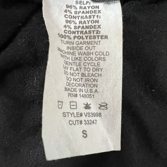 Eloista Early 2000s Retro Floral Mesh Womens Top Small Fairygoth Whimsigoth Chic - Picture 6 of 8